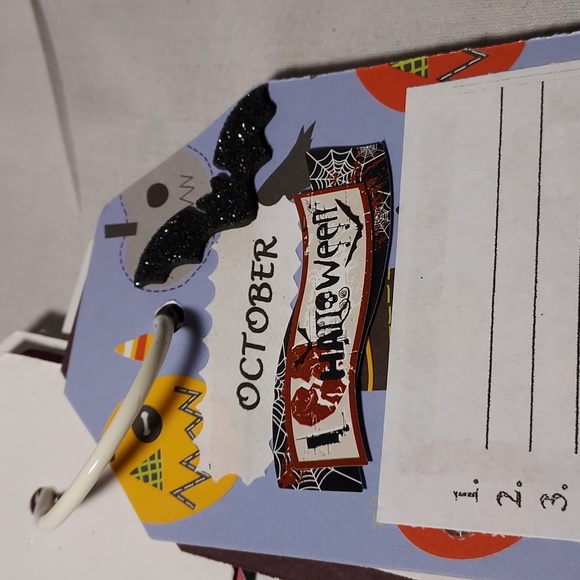 Handmade One of a Kind 12 Month Calendar on a Ring - Picture 8 of 15